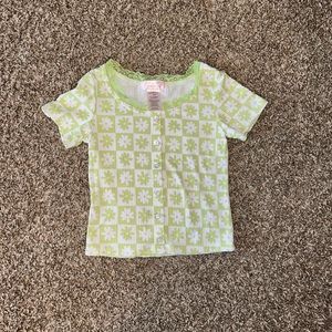 Toddler Girl Retro Flower Top 5T